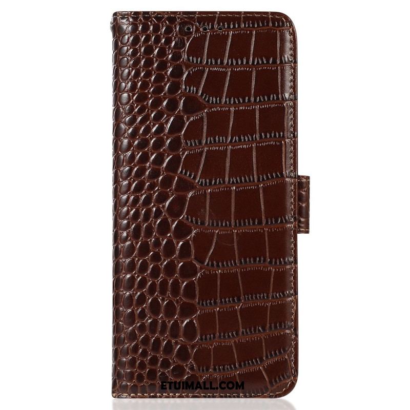 Etui Folio Do Samsung Galaxy A55 5g Styl Krokodyla Z Blokowaniem Rfid