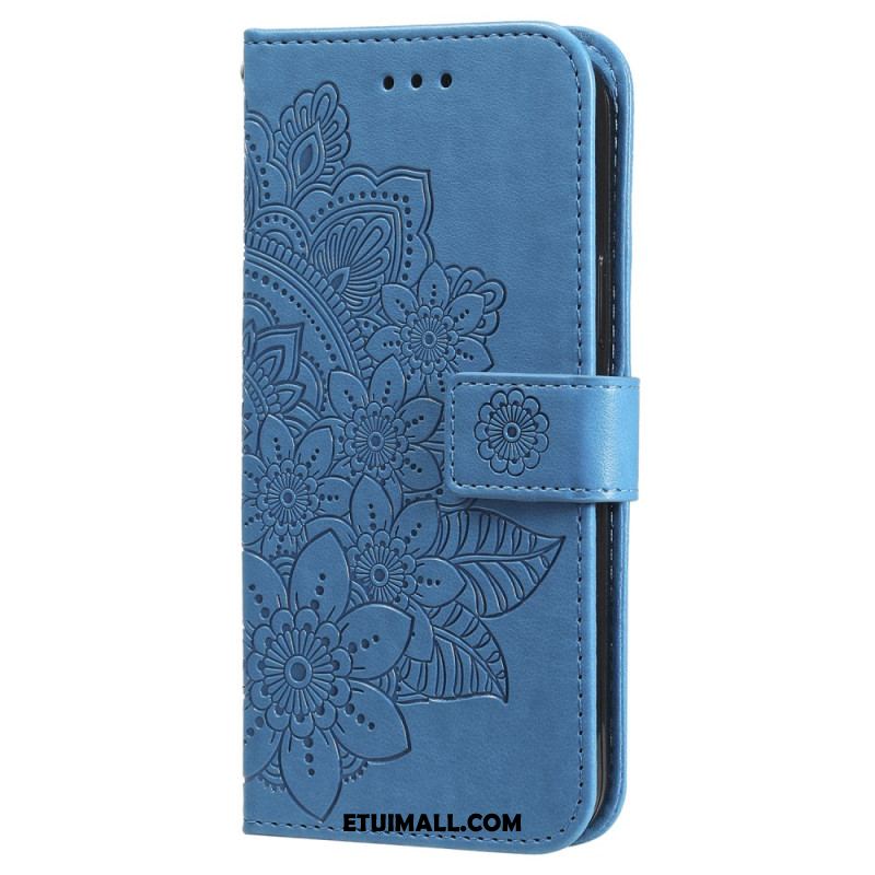 Etui Folio Do Samsung Galaxy S24 5g Kwiatowa Mandala Ze Smyczą