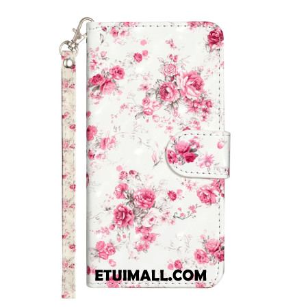 Etui Folio Do Samsung Galaxy S24 5g Róże Z Paskiem