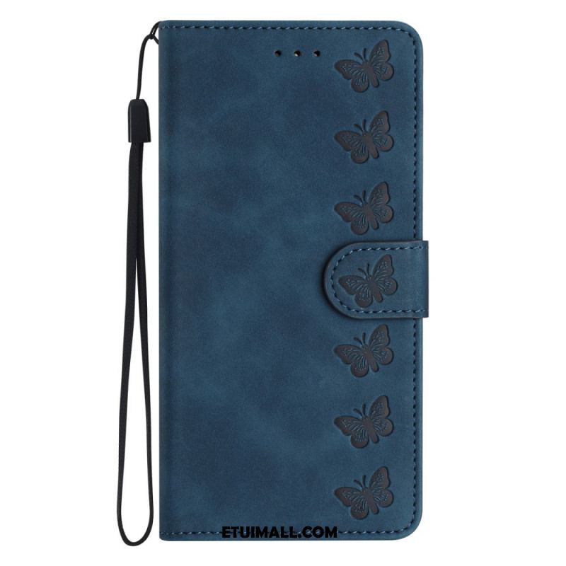 Etui Folio Do Samsung Galaxy S24 Ultra 5g Fryz Motylkowy Z Paskiem