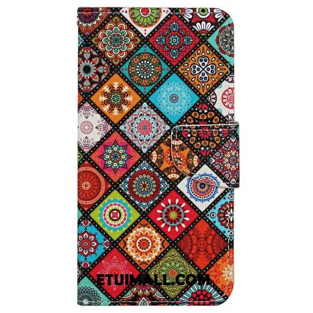 Etui Folio Do Samsung Galaxy S24 Ultra 5g Styl Etniczny Z Paskiem