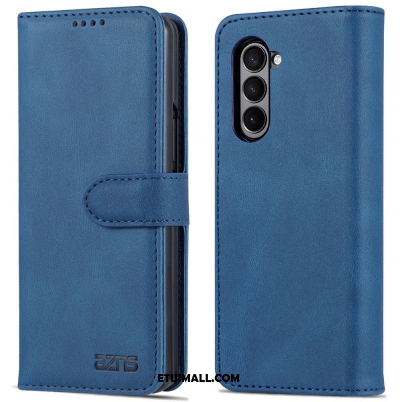 Etui Folio Do Samsung Galaxy Z Fold 5 Efekt Skóry Azns