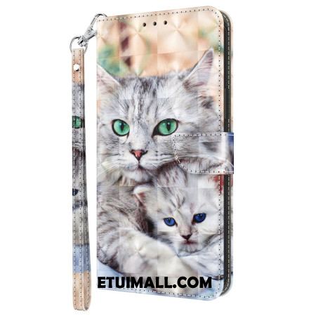 Etui Folio Do Xiaomi Redmi Note 13 4g Dwa Koty W Stringach