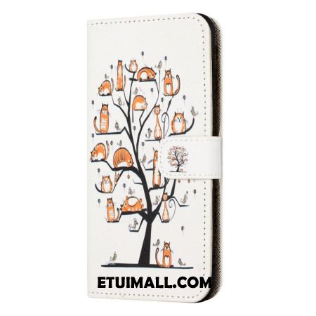 Etui Folio Do Xiaomi Redmi Note 13 5g Koty Na Drzewie Smyczy