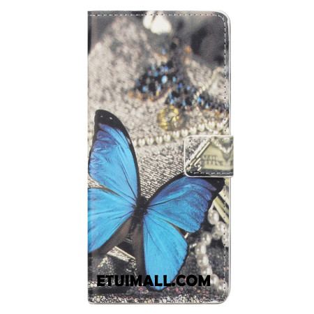 Etui Folio Do Xiaomi Redmi Note 13 Pro 5g Niebieski Motyl