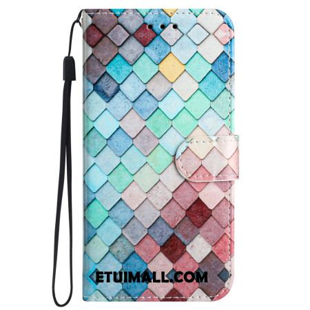 Etui Folio Do iPhone 16 Plus Kratki Paskowe