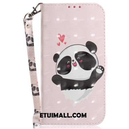 Etui Folio Do iPhone 16 Plus Panda Love Z Paskiem