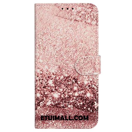 Etui Folio Do iPhone 16 Plus Wzór Różowego Marmuru