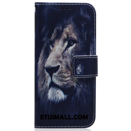 Etui Folio Do iPhone 16 Plus Śniący Lew