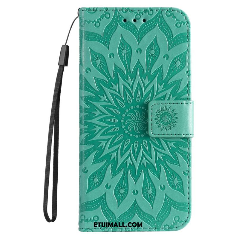 Etui Folio Do iPhone 16 Pro Mandala Ze Smyczą