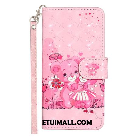 Etui Folio Do iPhone 16 Pro Max Misie Na Smyczy