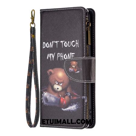 Etui Folio Do iPhone 16 Pro Max Portfel Niebezpiecznego Niedźwiedzia