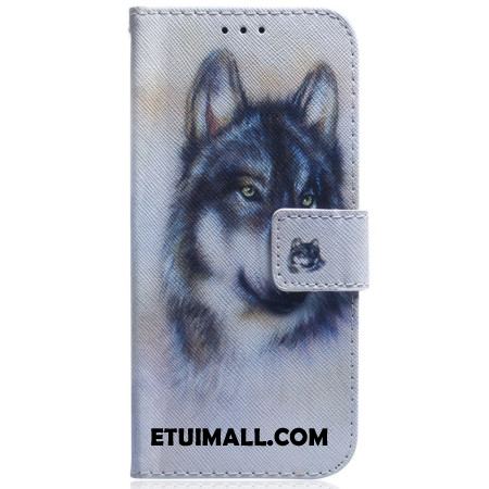 Etui Folio Google Pixel 8a Akwarela Wilk