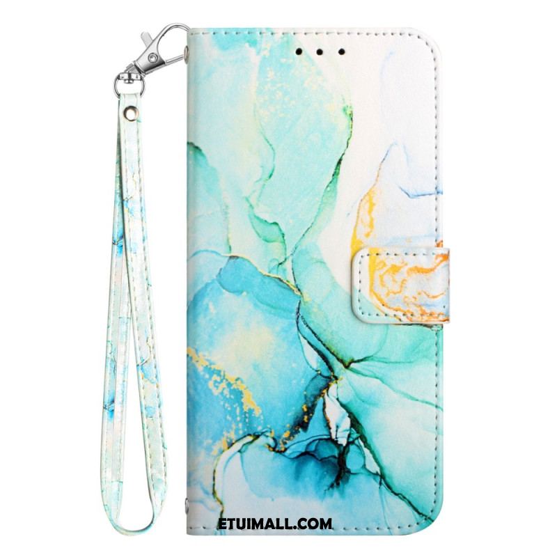 Etui Folio Google Pixel 9 Pro Marmurkowy Styl Z Paskami