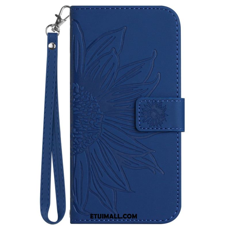 Etui Folio Google Pixel 9 Pro Xl Nadruk Słonecznika Z Paskiem Etui Ochronne