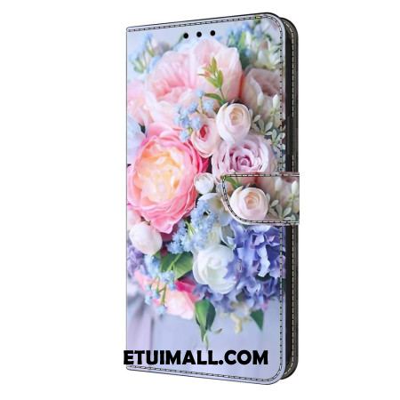 Etui Folio Oppo A98 5g Kolorowe Kwiaty