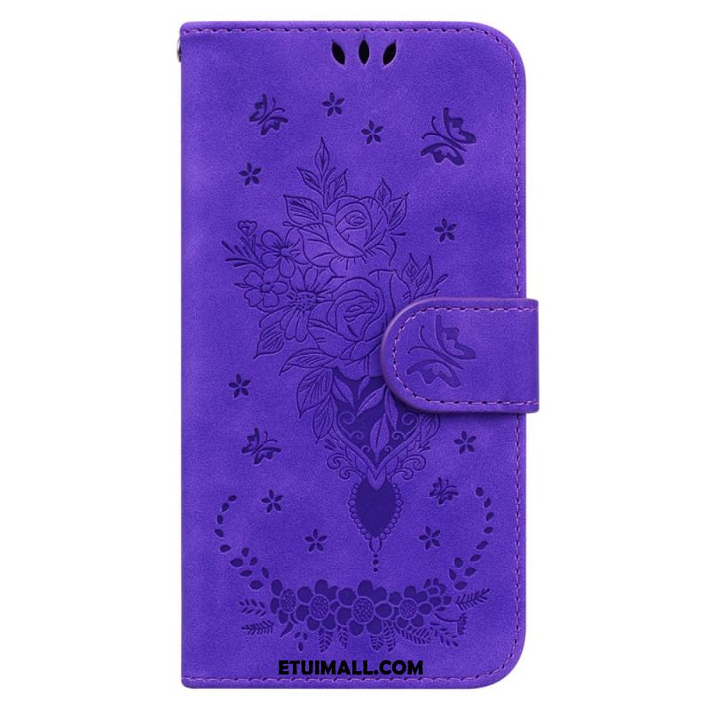 Etui Folio Oppo Reno 11 Pro 5g Kwiatowy Wzór Z Paskiem Etui Ochronne