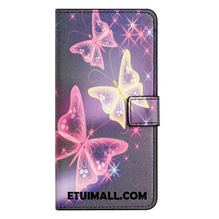 Etui Folio Samsung Galaxy A15 5g Błyszczące Motyle