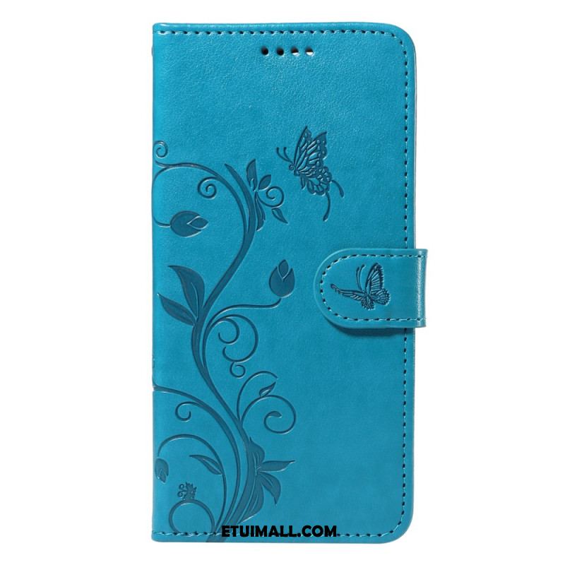 Etui Folio Samsung Galaxy A15 5g Kwiaty Moreli Z Paskiem Etui Ochronne