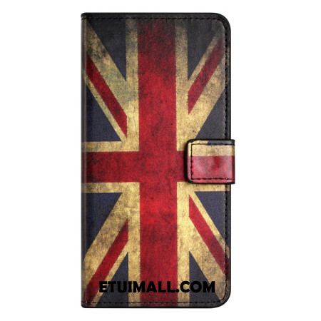 Etui Folio Samsung Galaxy A15 5g Stara Angielska Flaga Etui Ochronne