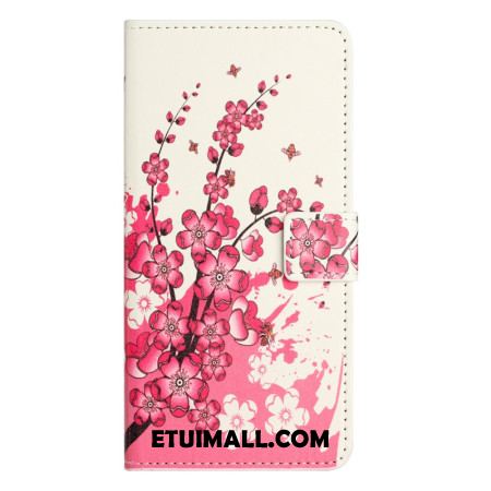 Etui Folio Samsung Galaxy A16 5g Tropikalne Kwiaty Etui Ochronne