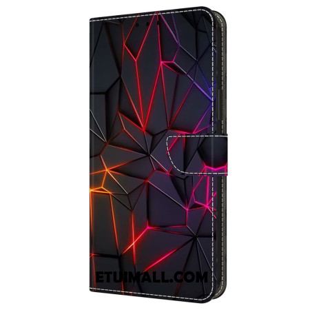 Etui Folio Samsung Galaxy A16 5g Wzór CZerwonych Pęknięć Etui Ochronne