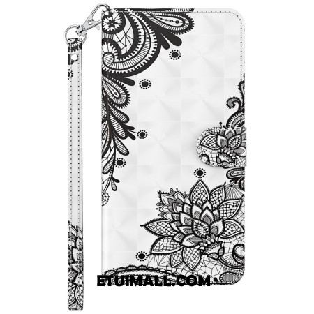 Etui Folio Samsung Galaxy S24 5g Koronkowy Kwiatek Z Paskiem