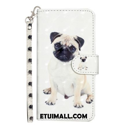 Etui Folio Samsung Galaxy S24 5g Mały Mops Ze Smyczą