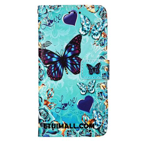 Etui Folio Samsung Galaxy S24 5g Motyle I Serca Z Paskiem