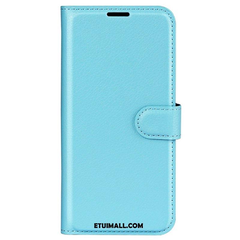 Etui Folio Samsung Galaxy S24 Plus 5g Klasyczna Sztuczna Skóra Litchi Etui Ochronne