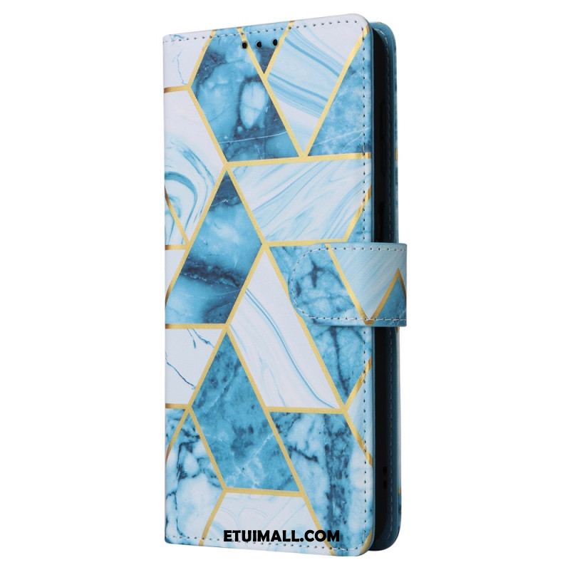 Etui Folio Samsung Galaxy S24 Plus 5g Marmurowy Nadruk Z Paskiem