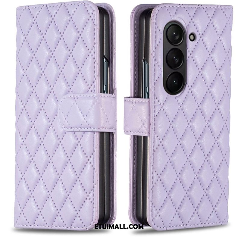 Etui Folio Samsung Galaxy Z Fold 5 Klasyczne Pikowanie