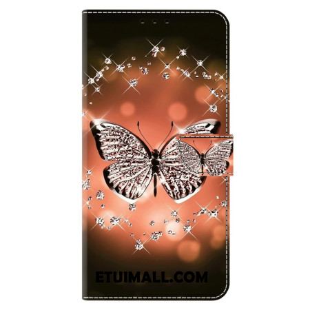 Etui Folio Xiaomi 14 Pro Kryształowy Motyl