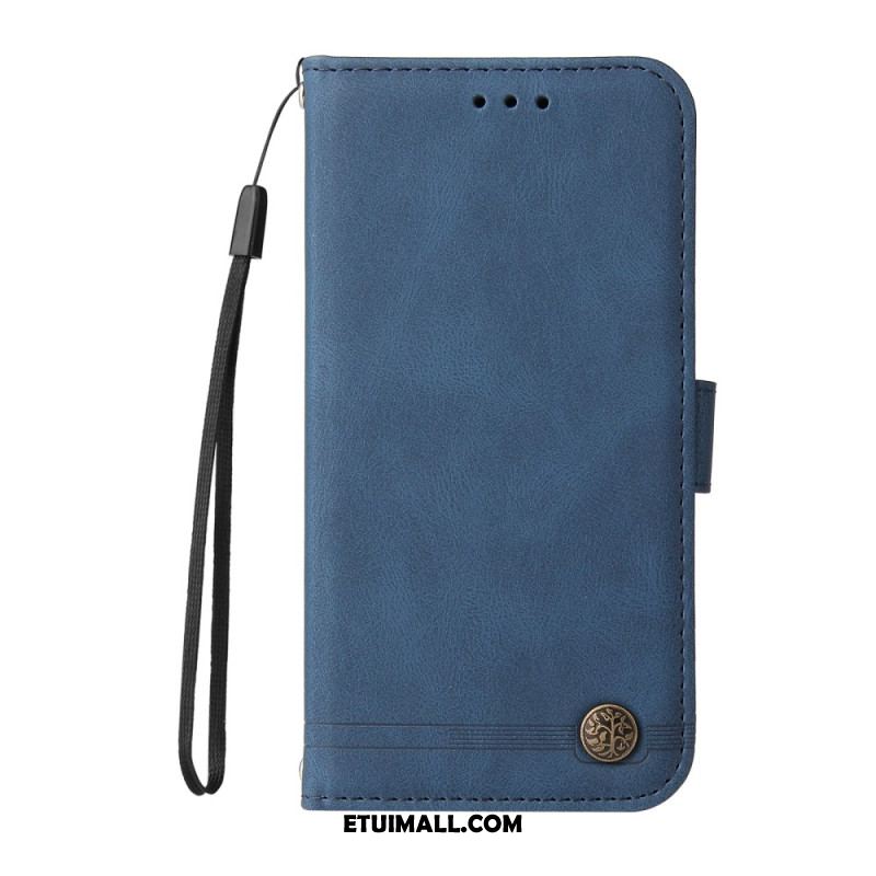 Etui Folio Xiaomi 14t Pro Efekt Nitowanego Zamszu Etui Ochronne