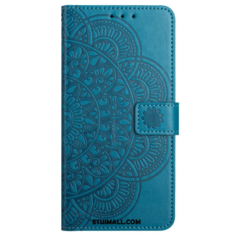 Etui Folio Xiaomi Redmi Note 13 4g Nadruk Mandali Z Paskiem Etui Ochronne