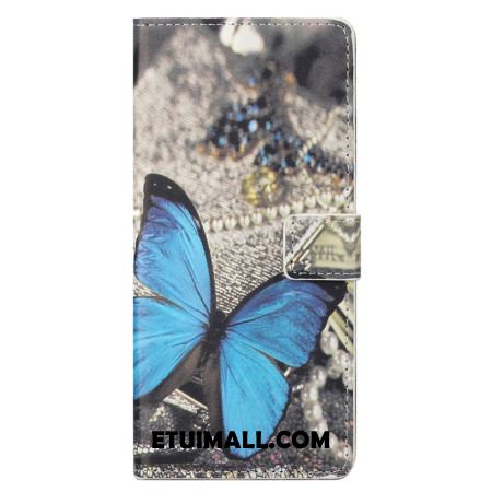 Etui Folio Xiaomi Redmi Note 13 4g Niebieski Motyl