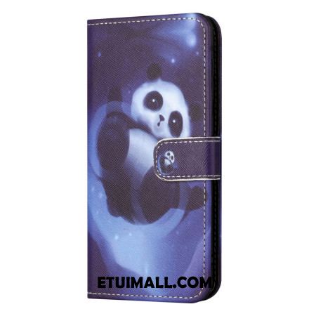 Etui Folio Xiaomi Redmi Note 13 5g Panda Space Z Paskiem Etui Ochronne