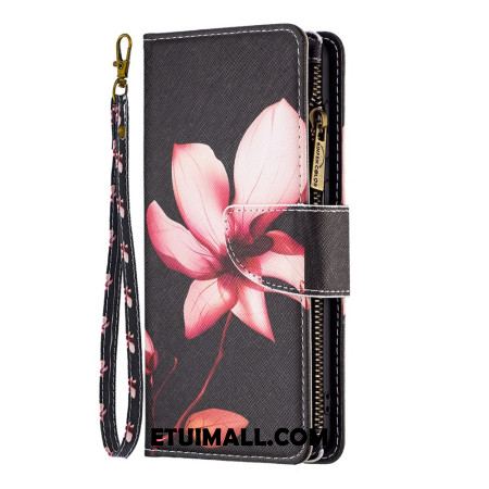 Etui Folio Xiaomi Redmi Note 13 5g Portfel Z Paskiem W Kształcie Lotosu