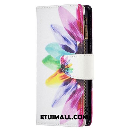 Etui Folio Xiaomi Redmi Note 13 Pro 4g Portfel W Akwarelowe Kwiaty Z Paskiem