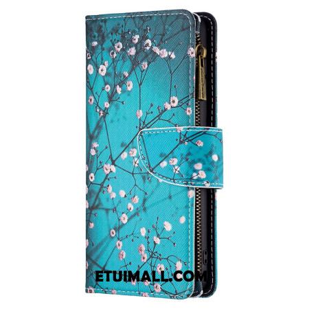 Etui Folio Xiaomi Redmi Note 13 Pro 4g Portfel W Gałązki Kwiatowe Z Paskiem