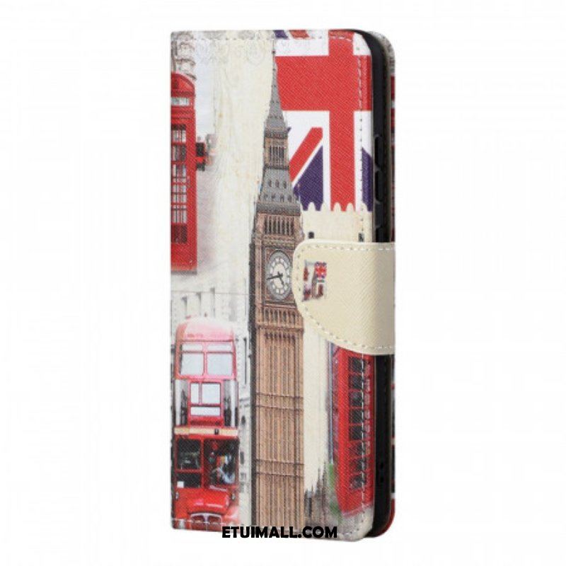 Etui Folio do Samsung Galaxy S22 Ultra 5G Życie W Londynie