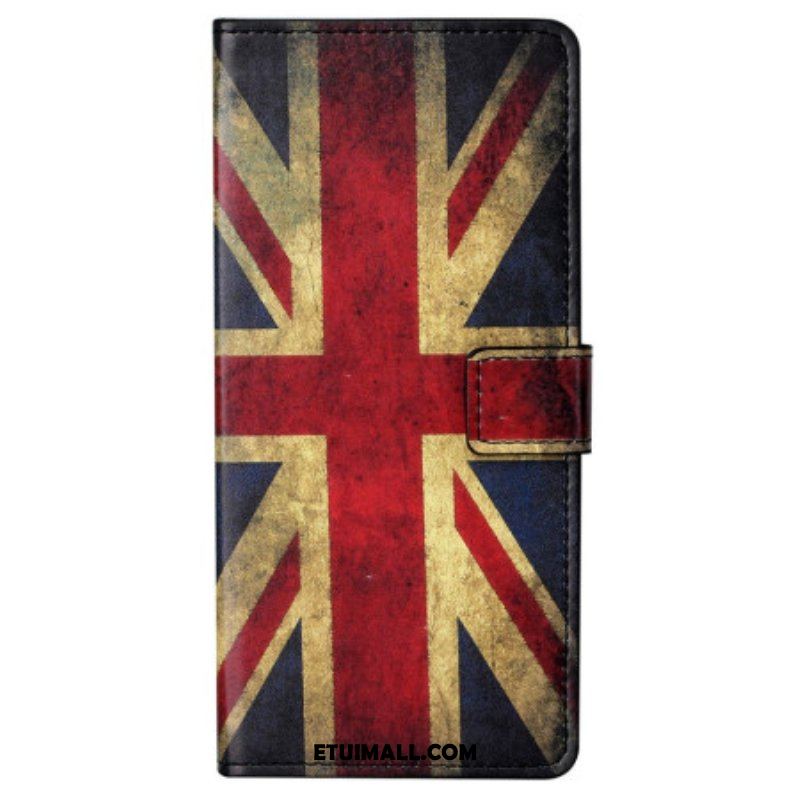 Etui Folio do Samsung Galaxy S23 5G Vintage Angielska Flaga