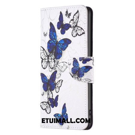 Etui Folio iPhone 16 Plus Portfel Z Nadrukiem Motyli