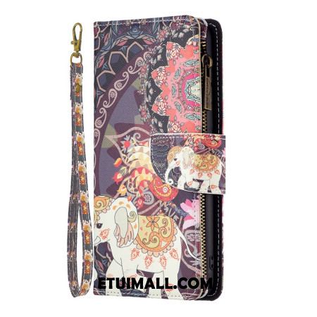 Etui Folio iPhone 16 Portfel Plemiennego Słonia Etui Ochronne