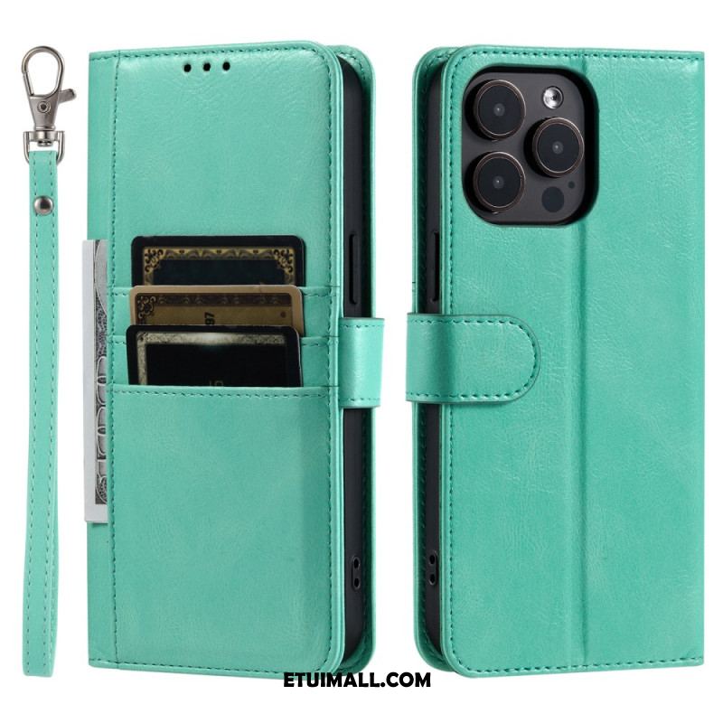 Etui Folio iPhone 16 Pro 6 Posiadaczy Kart Etui Ochronne