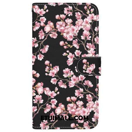 Etui Folio iPhone 16 Pro Kwiaty Śliwy Przywiązane