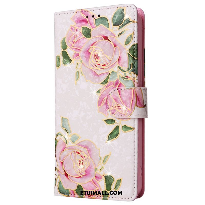 Etui Folio iPhone 16 Pro Max Blokowanie Rfid Floralies