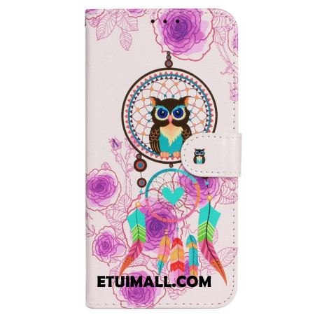 Etui Folio iPhone 16 Pro Max Łapacz Snów W Kształcie Sowy Z Paskiem Etui Ochronne