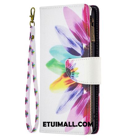 Etui Folio iPhone 16 Pro Portfel Z Akwarelowymi Kwiatami