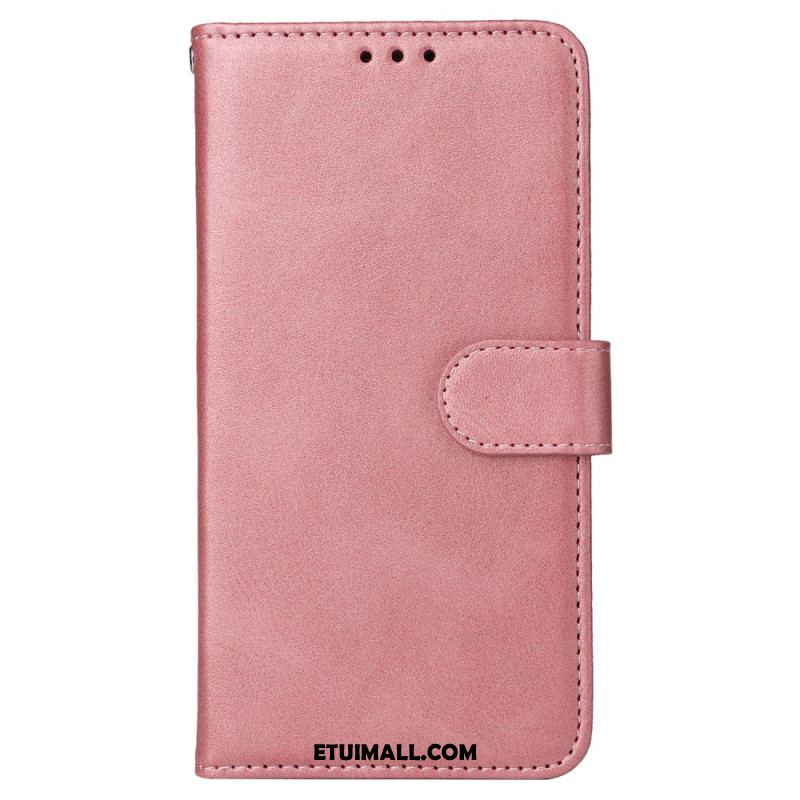 Etui Folio iPhone 16 Zwykły Skórzany Model Z Paskiem Etui Ochronne